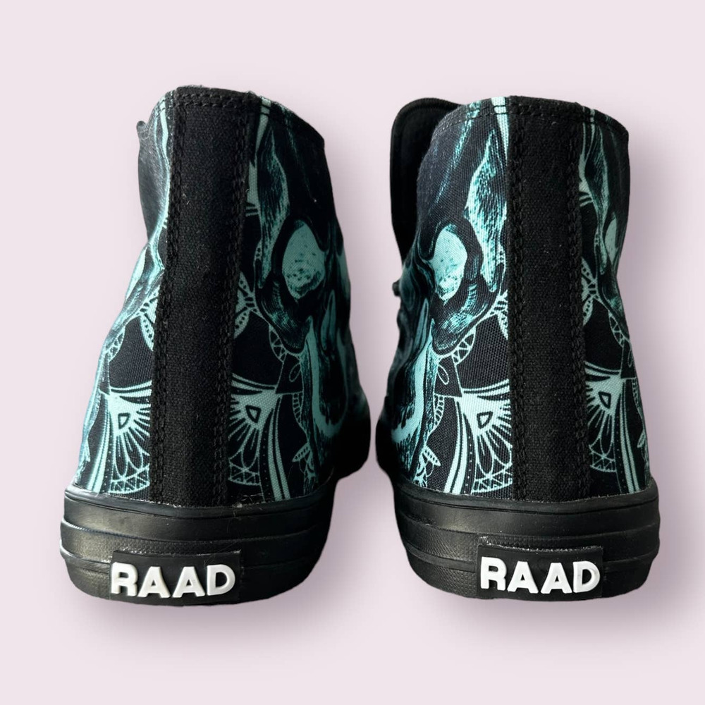 New Raad Skull Mandala High Top Sneakers Skater Urban Sz 10.5 M 12W - Picture 7 of 10